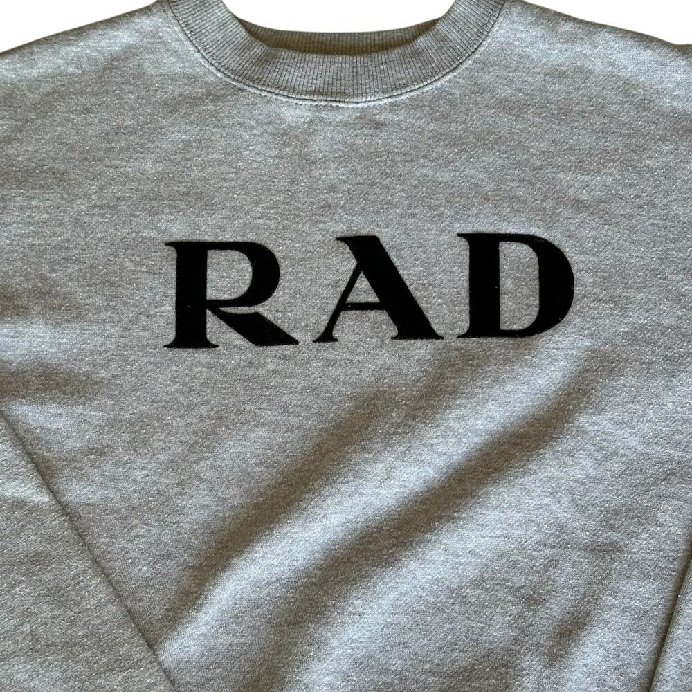 Womens Cropped Sweater Size Small Gray RAD Long Sleeve Soft Casual Fall Winter - Picture 2 of 7